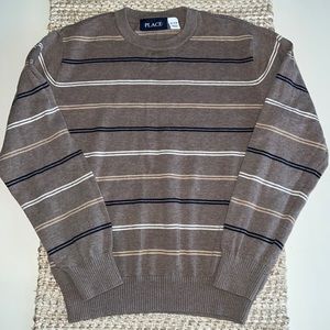 Childrens Place Sweater, Tan, Blue, White, Size M 7/8